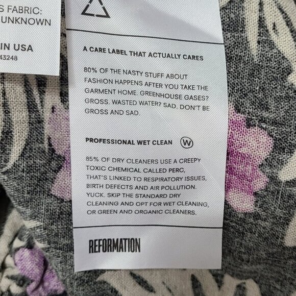 REFORMATION Nashville Off The Shoulder Floral Mini Dress in Lenai Womens Size XS - Picture 12 of 15